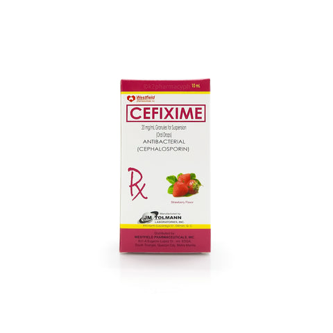 Cefixime 20mg/mL Granules for Suspension Oral Drops Strawberry Flavor 10mL