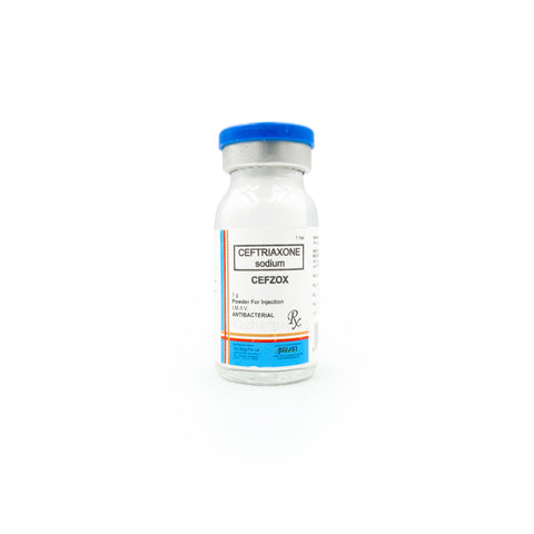 Cefzox Ceftriaxone Sodium 1g Powder for Injection I.M/I.V Vial