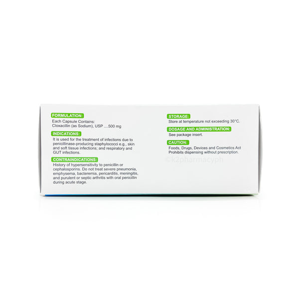 Cloxane Cloxacillin Sodium 500mg Capsule