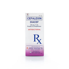 Diacef Cefalexin 125mg / 5ml Powder for Suspension Antibacterial 60ml Applied Pharmaceuticals Distribution
