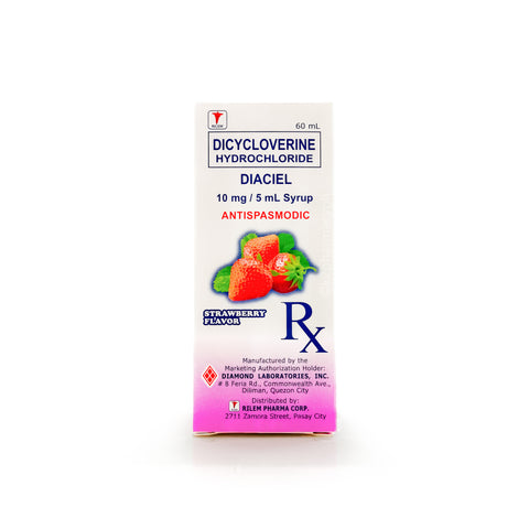 Diaciel Dicycloverine HCI 10mg/5mL 60  mL Strawberry Sryup