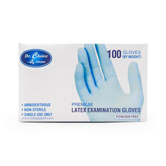 Dr. Choice Premium Latex Examination Gloves Medium