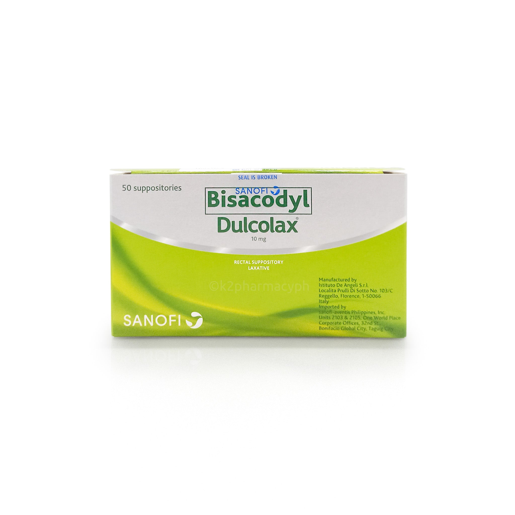  Bisacodyl Supppositories 10 Mg(generic Dulcolax)-50's