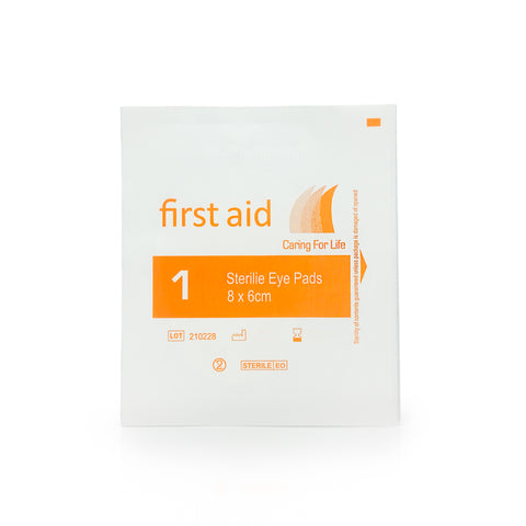 First Aid Sterilie Eye Pads 8x6cm
