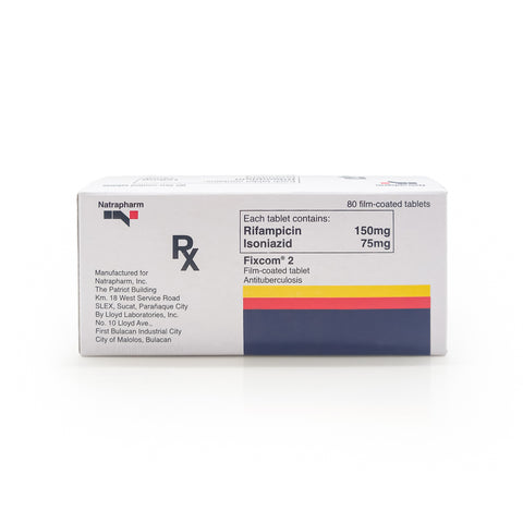 Fixcom®2 150mg Rifampicin
75mg Isoniazid Film-coated Tablets