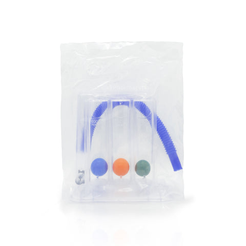 Incentive Spirometer 3-ball Respiratory Exerciser 600ml-900ml-1200ml/sec.