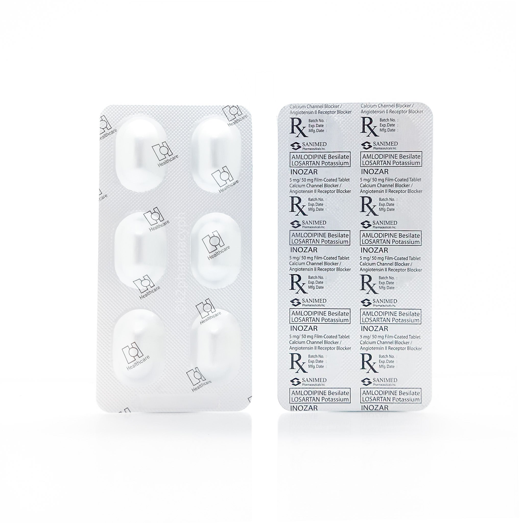 Inozar Amlodipine Losartan 5mg/50mg Tablets