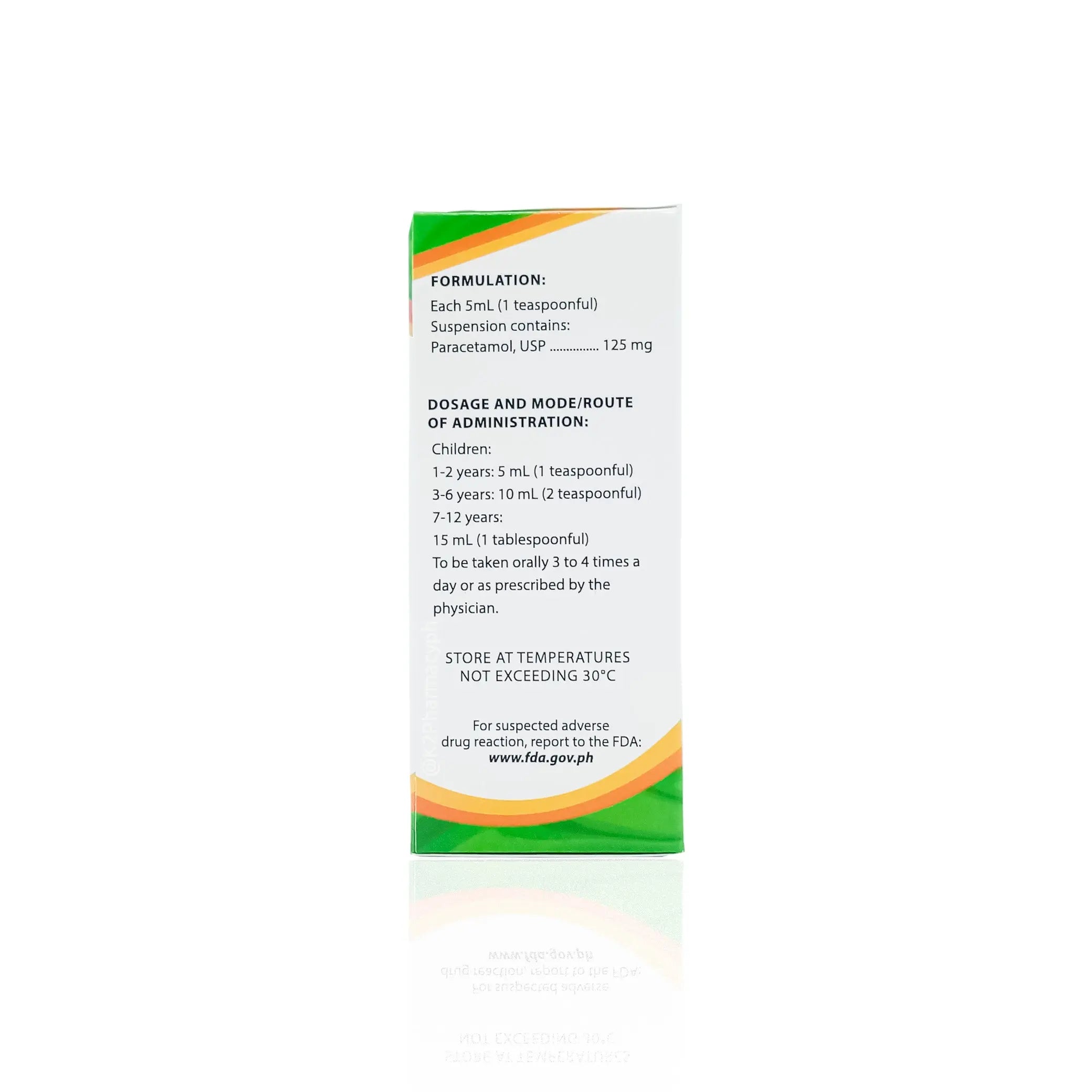 Kidicef Paracetamol 125mg / 5mL Suspension Caramel Flavor 60mL Regimed ...
