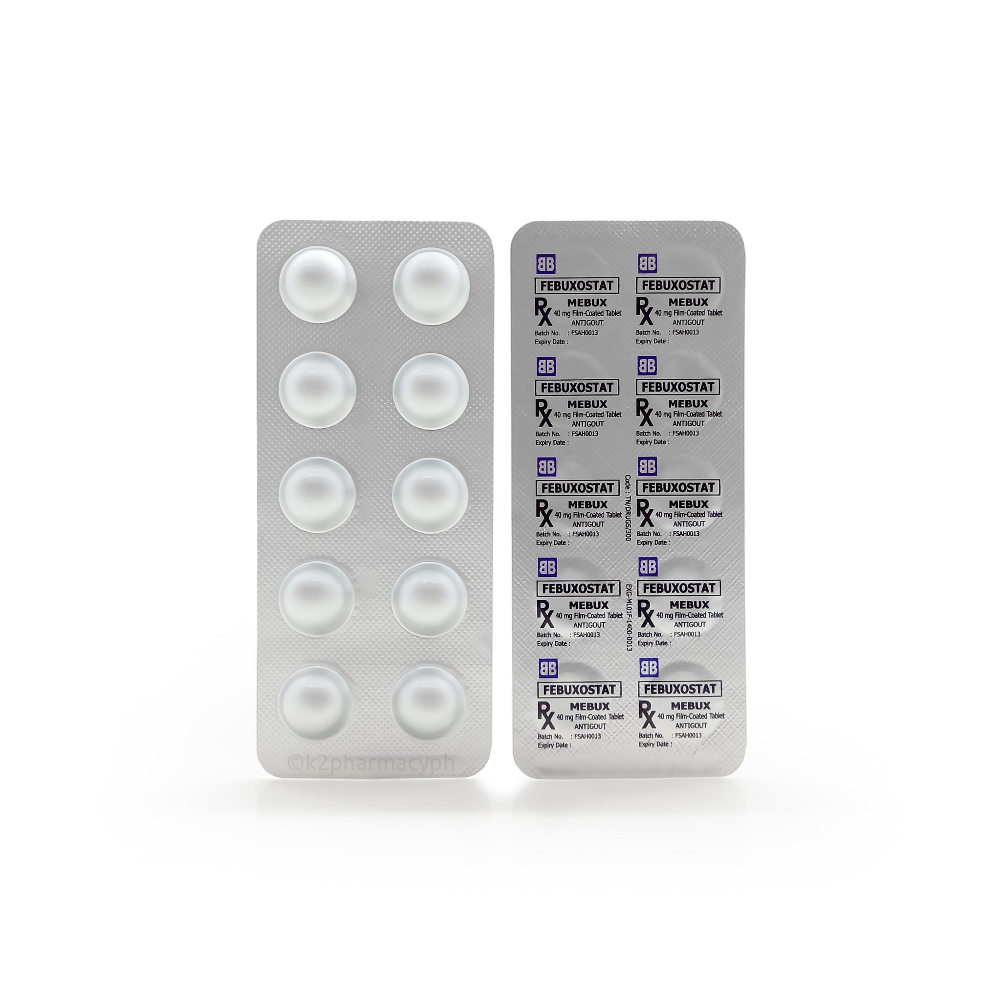 Mebux Febuxostat 40mg Tablet