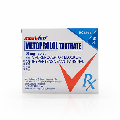 Ritemed® Metoprolol Tartrate 50mg Tablets