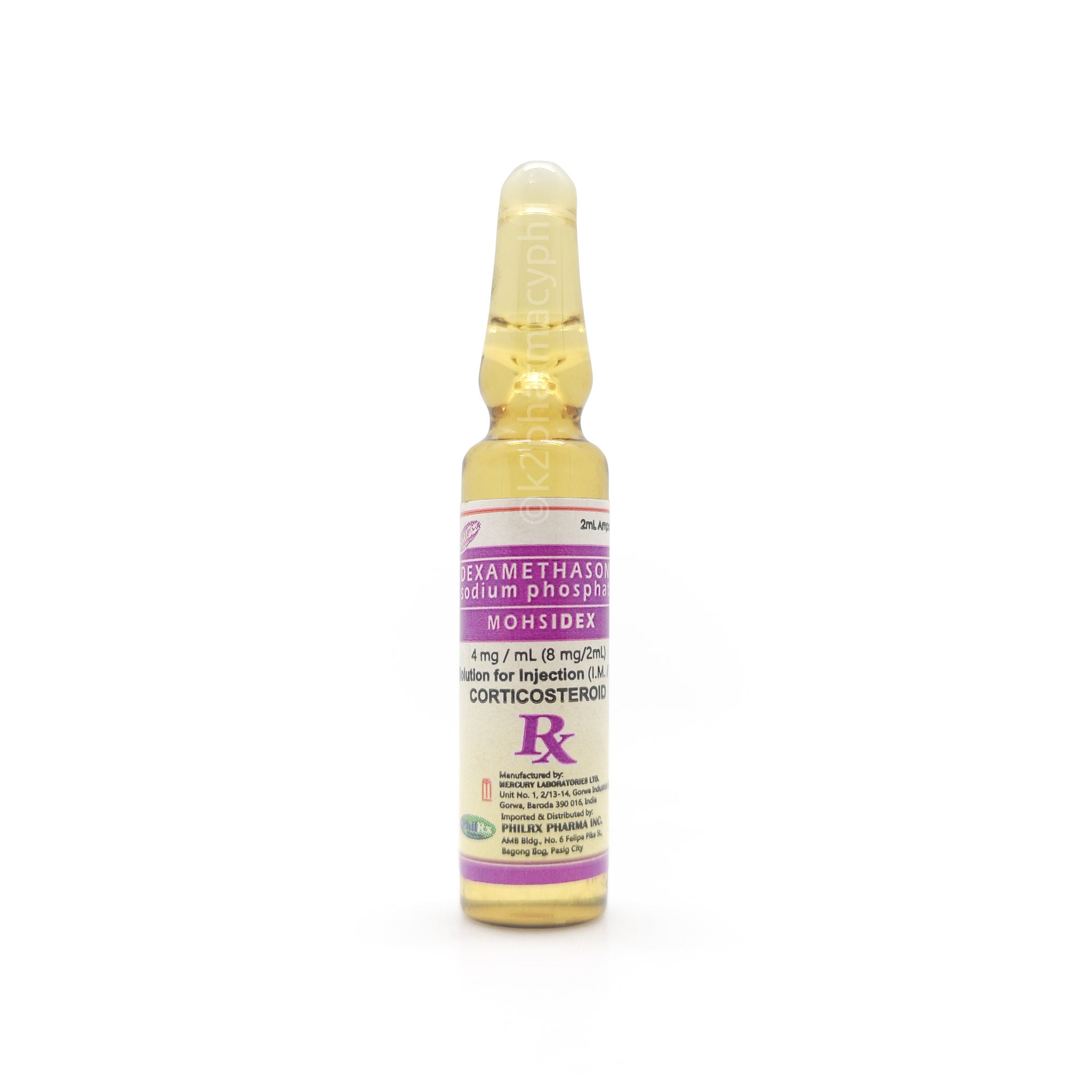 Mohsidex Dexamethasone 4mg/mL Solution for Injection 2mL Ampoule