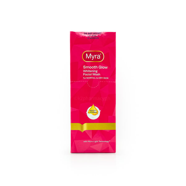 Myra® Smooth Glow Whitening Facial Wash 12 x 10mL