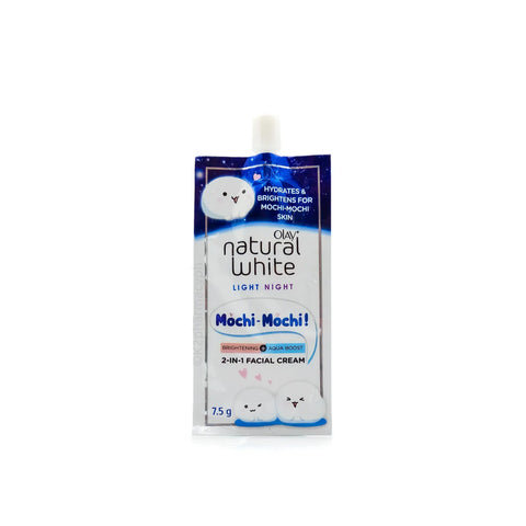 Olay® Natural White Light Night Mochi-Mochi Brightening + Aqua Boost 2-in-1 Facial Cream 7.5g 6s Right Goods Philippines Incorporated