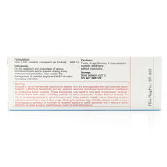 Olxarin Enoxaparin Sodium 4000IU/0.4mL Solution for Injection Vaxines Trading Inc.