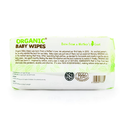 Organic® Baby Wipes Pack of 80s