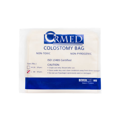 Ormed Colostomy Bag 250mm x 150mm 4 Large