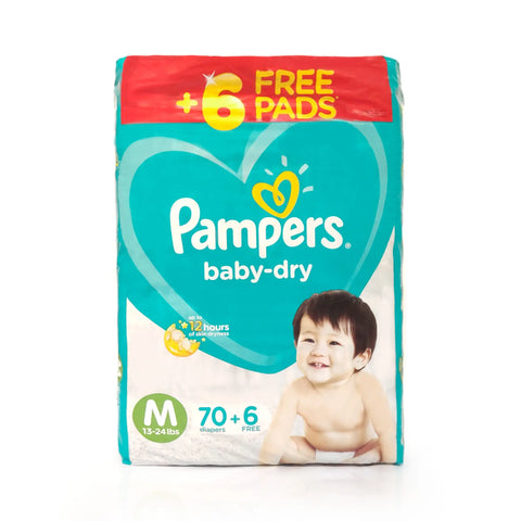 Pampers® Baby-Dry Medium 70s + 6 Right Goods Philippines Incorporated