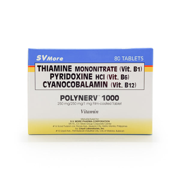 Polynerv™ 1000 Thiamine Mononitrate Vit B1 Pyridoxine Hci Vit B6 Cyanocobalamin Vit B12