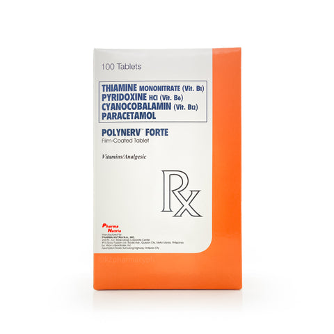 Polynerv™ Forte Thiamine Mononitrate (Vit. B1) Pyridoxide HCI (Vit. B6) Cyanocobalamin (Vit. B12) Paracetamol Tablet