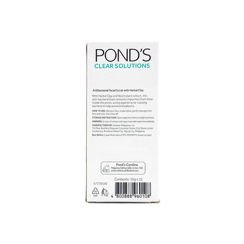 Pond's Clear Solution Facial Scrub 12 x 10g