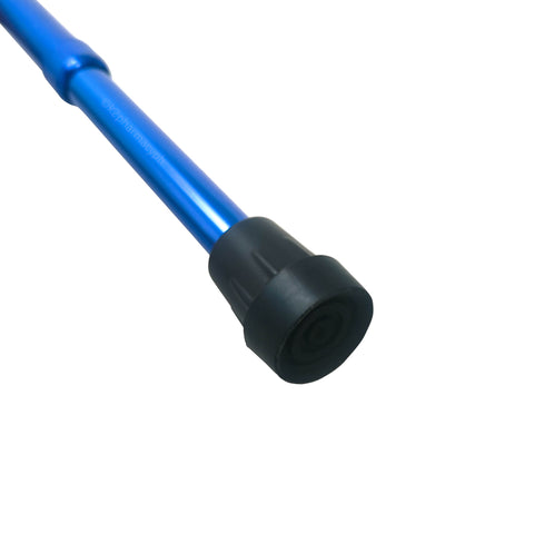 Px Dr. Care Stainless Single Cane with Offset Foam Handle in Blue