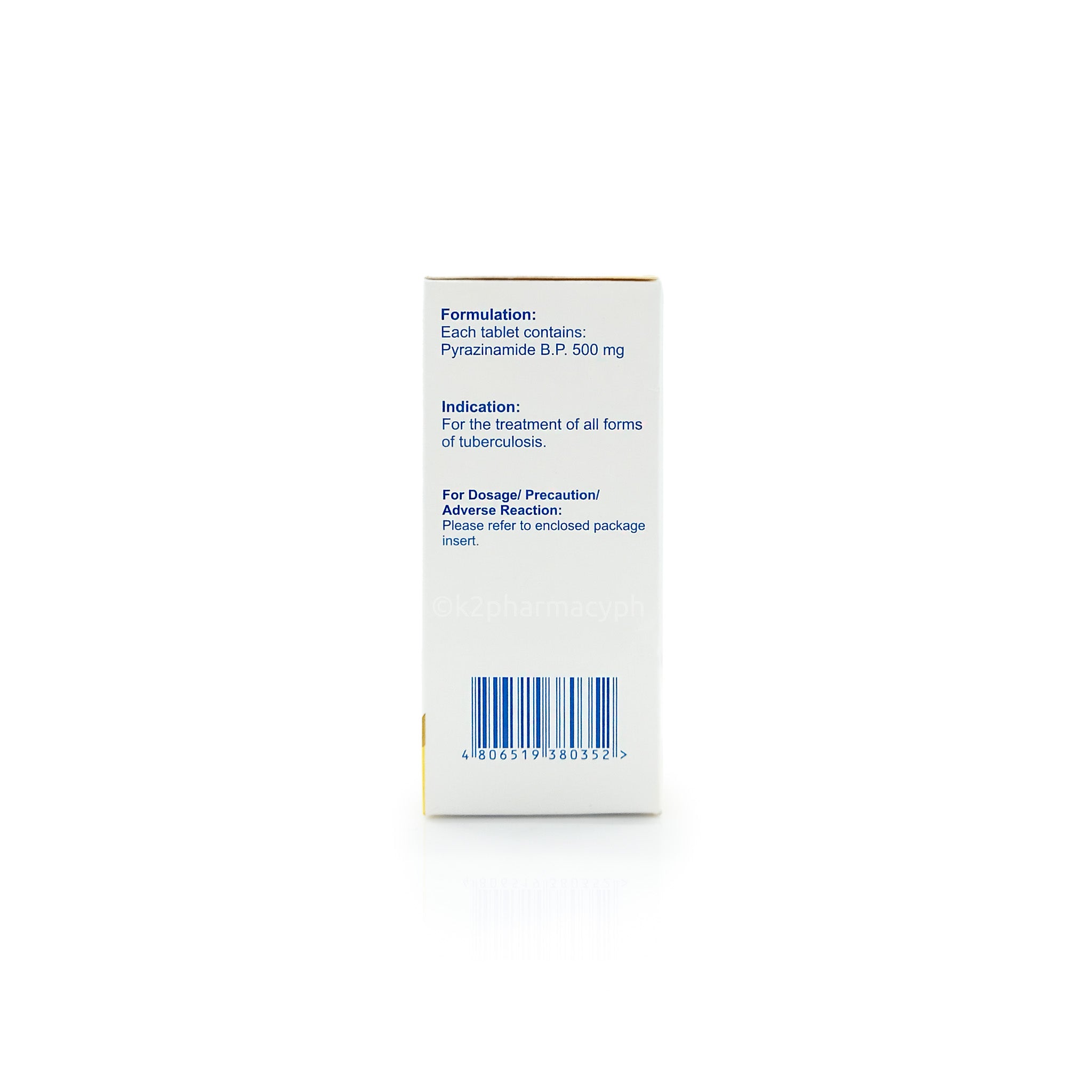 Pyrazuer Pyrazinamide500mg Tablet