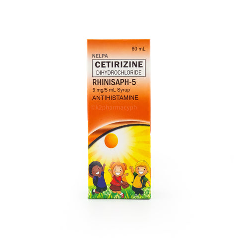 Rhinisaph-5 Cetirizine 5mg/5mL Syrup 60mL
