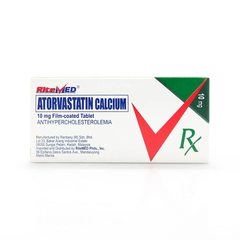 RiteMed® Atorvastatin Calcium 10mg Tablets Ritemed Philippines Inc.