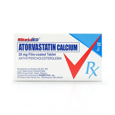 RiteMed® Atorvastatin Calcium 20mg Tablets Ritemed Philippines Inc.