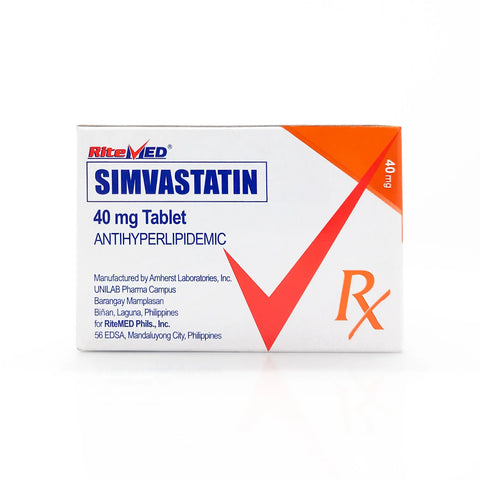 RiteMed® Simvastatin 40mg Tablet Ritemed Philippines Inc.