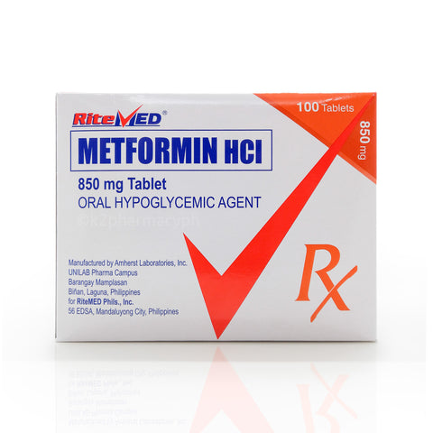Ritemed® Metformin HCI 850mg Tablets