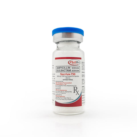 Sacriva -750 Ampicillin Sodium Sulbactam Sodium
500mg/250mg Powder for Injection (IM/IV) 10 Vials