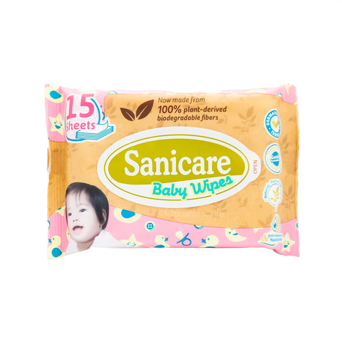 Sanicare Baby Wipes 15's