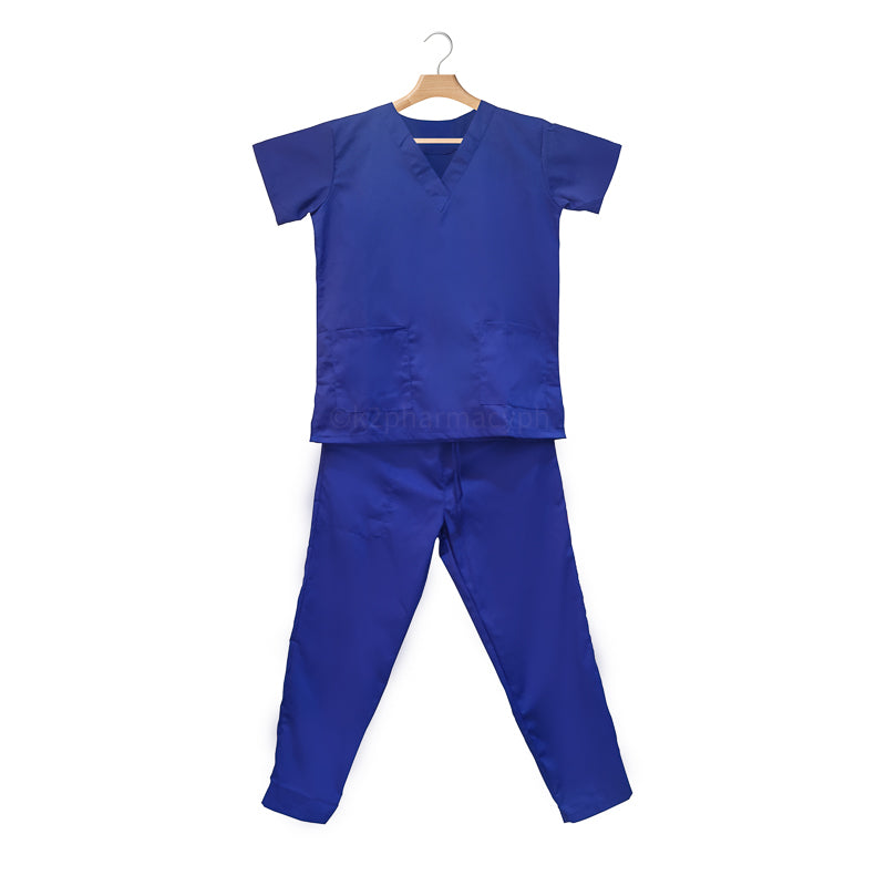 Nursing Scrubs Top For Breastfeeding - Royal Blue