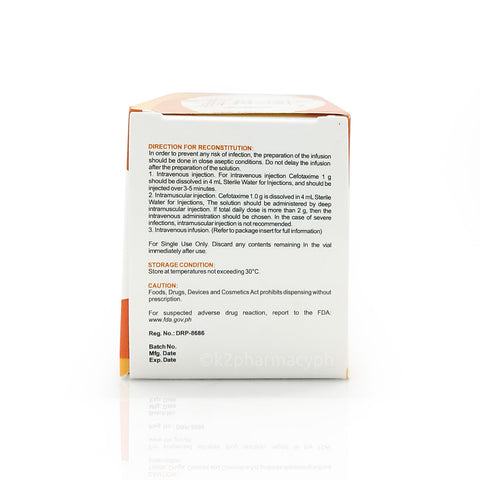 Sefox™ 1g Powder for Injection (I.M./I.V.) Vials