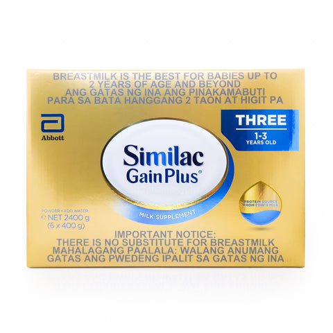 SImilac Gain Plus® Three 1-3 years old 2400g