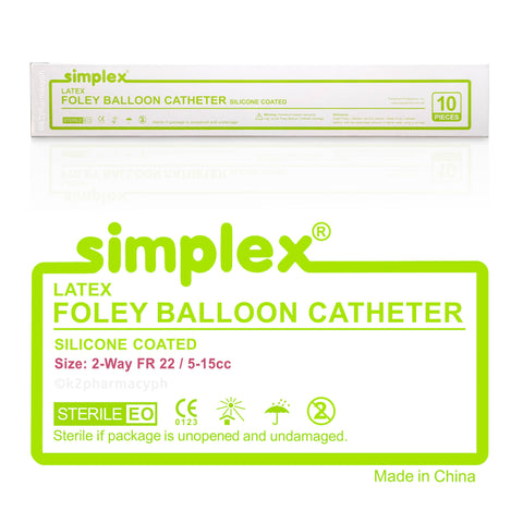 Simplex® Latex Foley Balloon Catheter 2-Way FR 22 / 5-15cc