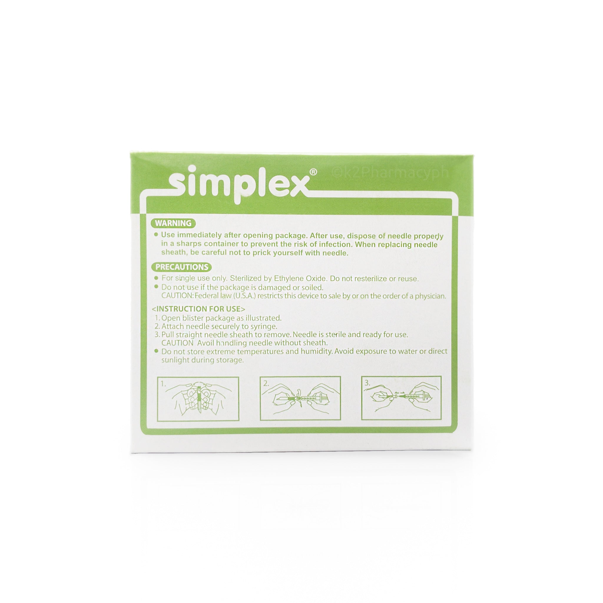 Simplex® Single Use Needle 25G x 1