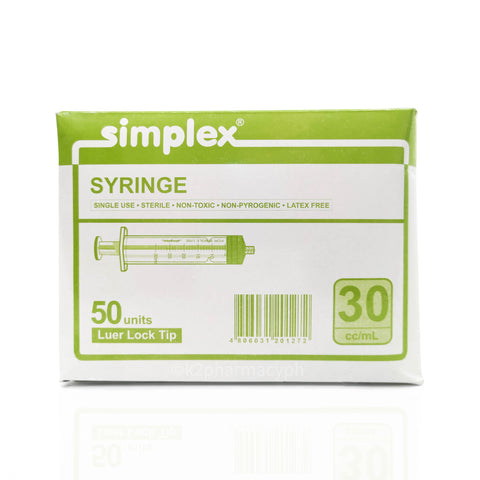 Simplex® Syringe 30cc/mL