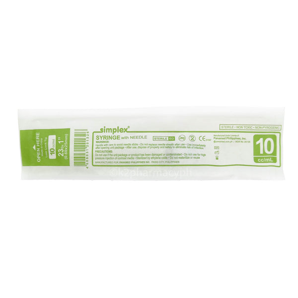 Simplex® Syringe with Needle 10cc/mL 23Gx 1