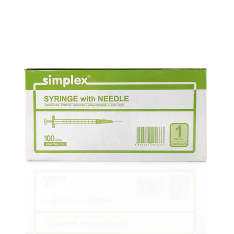 Simplex® Syringe with Needle 1cc/mL