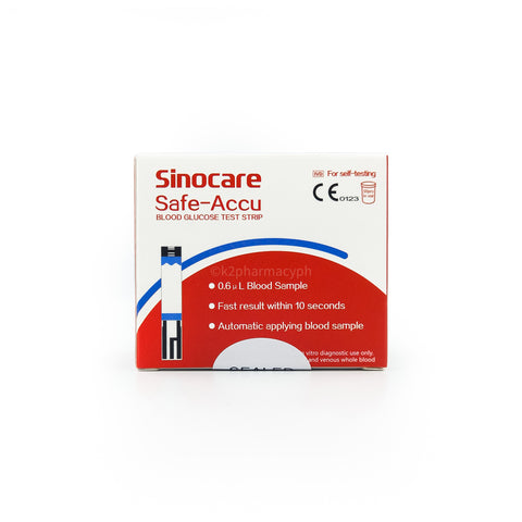 Sinocare Safe-Accu Blood Glucose Test Strips 50s
