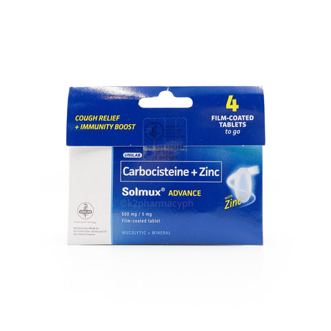 Solmux® Advance Carbocisteine + Zinc Film-Coated Tablets 500mg