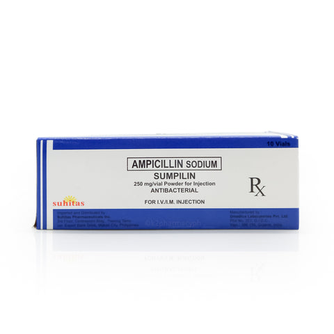 Sumpilin Ampicillin Sodium 250mg/vial Powder for Injection 10 vials