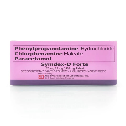 Symdex-D Forte Tablets Vitalife Pharma & Medical Supply Inc.