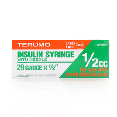 Terumo Insulin Syringe with Needle 1/2cc 29Gauge x 1/2"