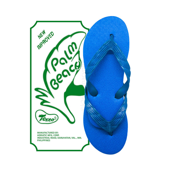 Texco® Palm Beach Slippers For Kids Size 8 (Blue)