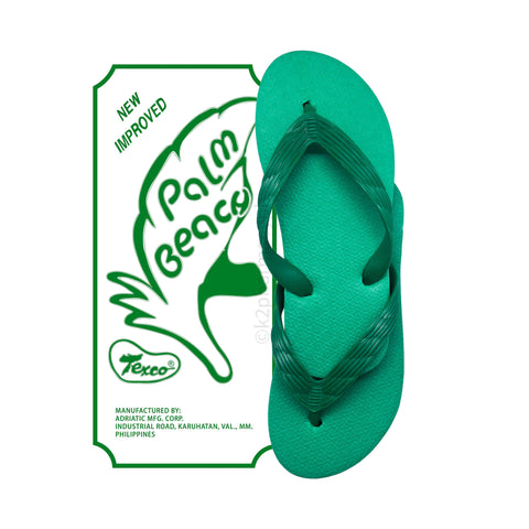 Texco® Palm Beach Slippers For Kids Size 8 (Green)