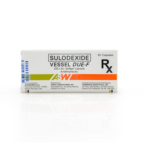 Vessel Due-F Sulodexide 250 LSU Softgel Capsules