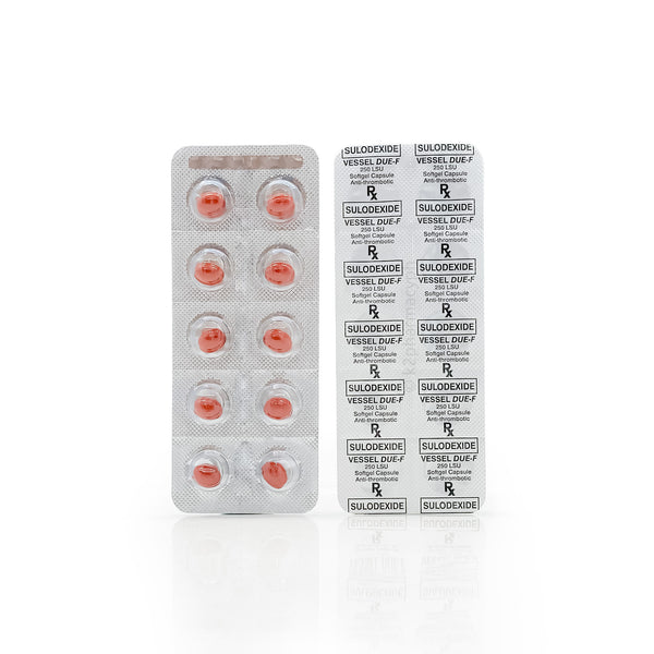 Vessel DueF Sulodexide 250 LSU Softgel Capsules